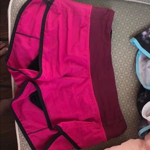 Pink lulu lemon shorts